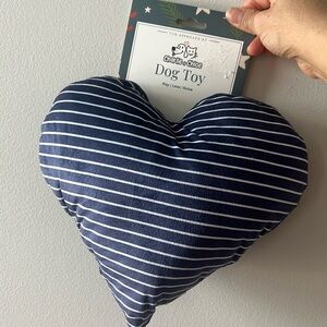 Blue heart dog toy